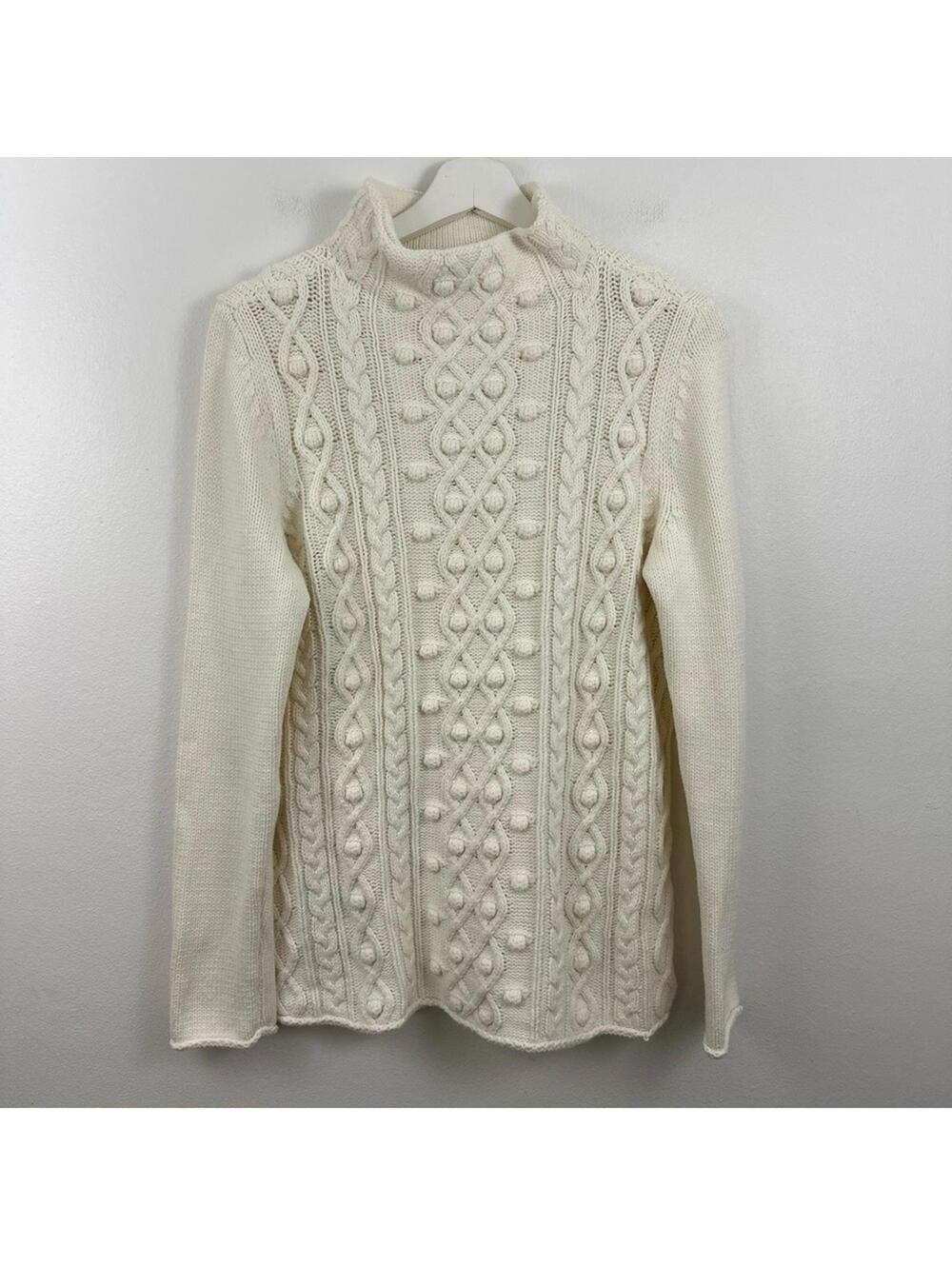 Talbots Women’s Cable Knit Funnel Neck Sweater Size S